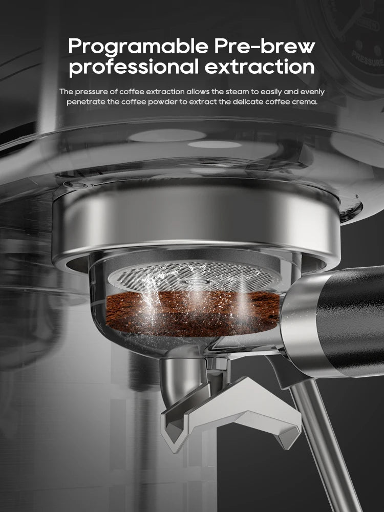 HiBREW 20Bar Semi Automatic Espresso Machine Cold Hot Home