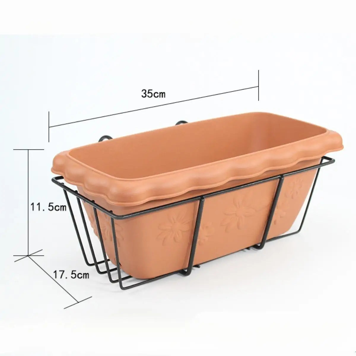 Homyl Hanging Planter For Balcony Railing Garden Window Box