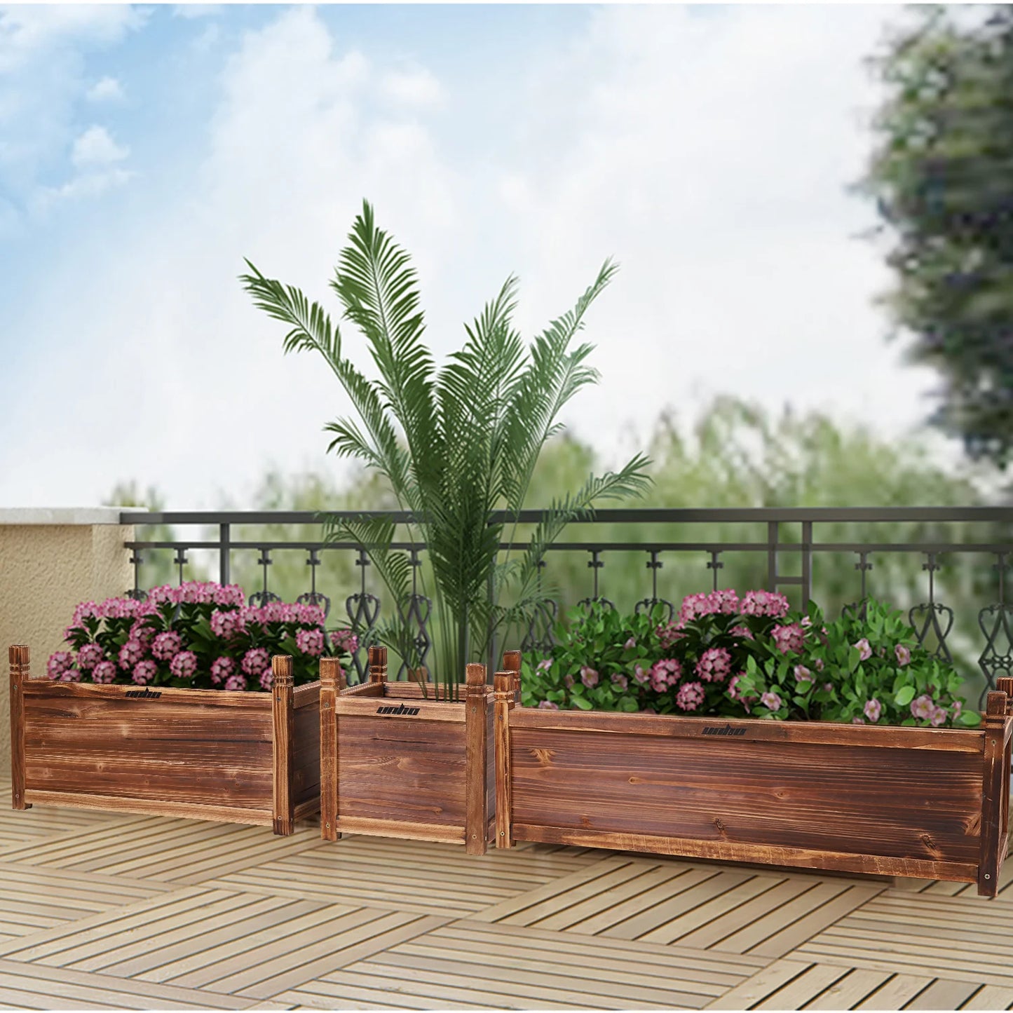 Finishing Raised Wood Garden Bed Planter Window Box