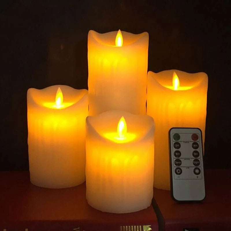 Flameless LED Candle With Remote Control By Color For Bar