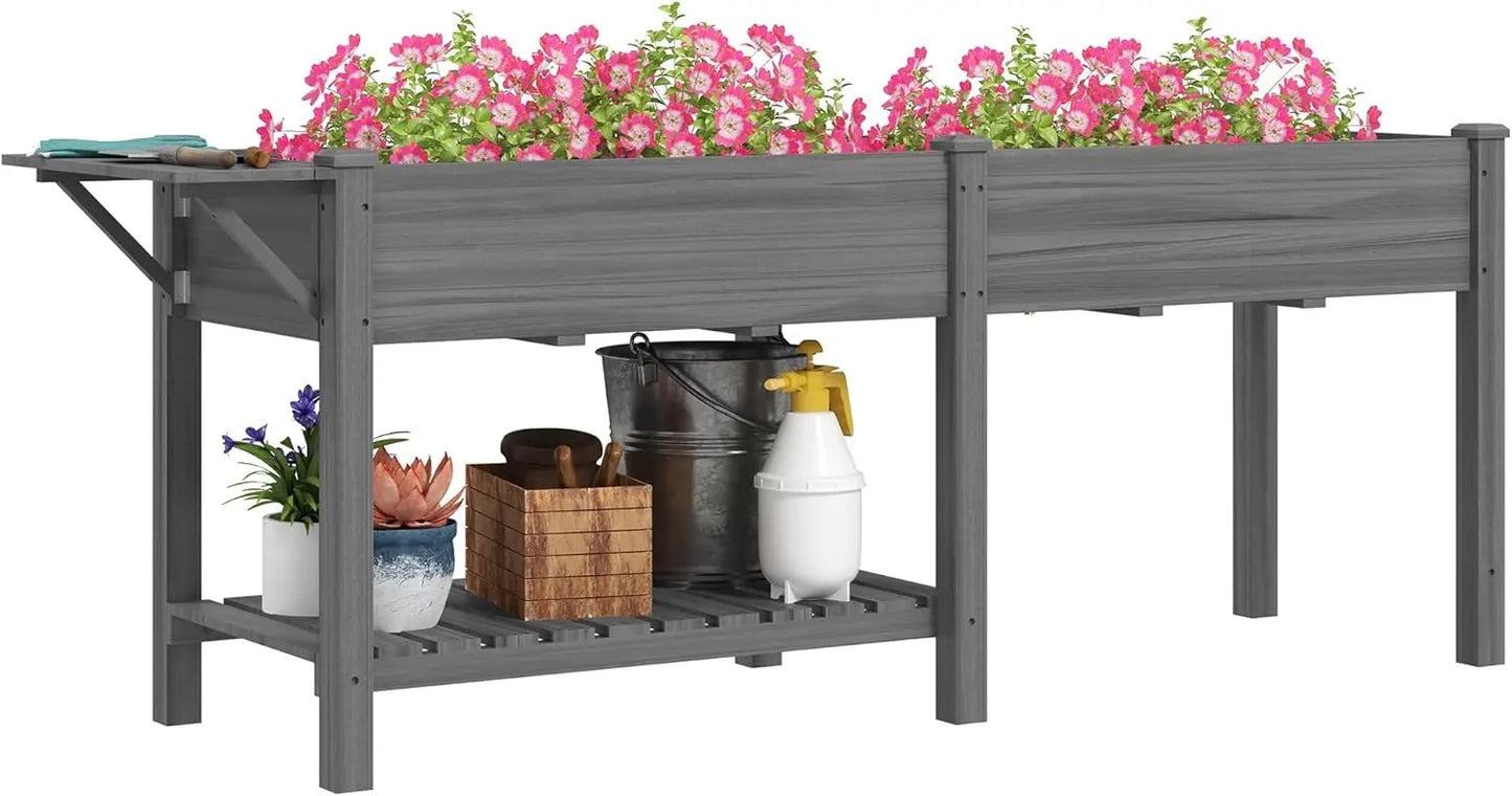 Finishing Raised Garden Bed Planter For Gardeners Side Table