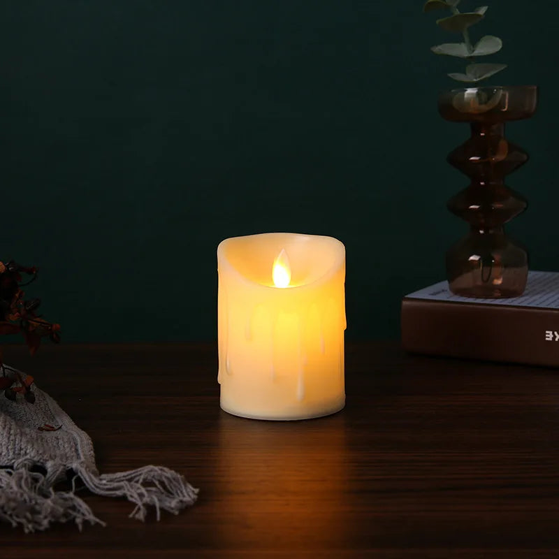 Flameless LED Candle With Remote Control By Color For Bar