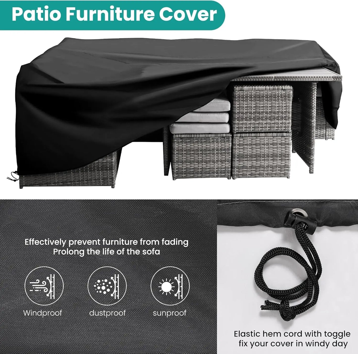 Angduo 7 Piece Outdoor Patio Set All Weather Wicker