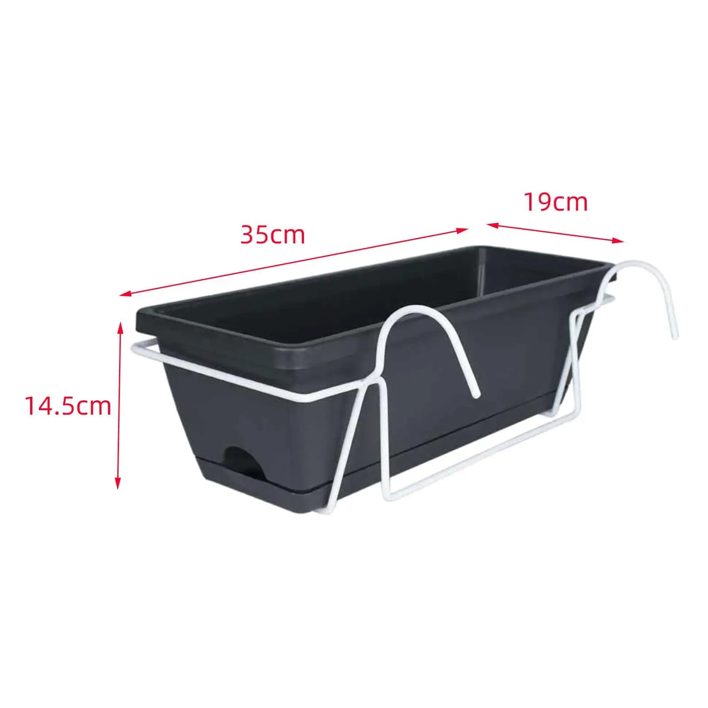 Homyl Hanging Planter For Balcony Railing Garden Window Box