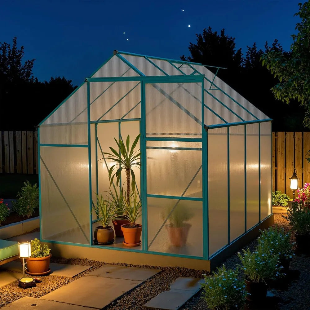8Ft X 6Ft Quick Setup Greenhouse For Gardeners Roof Vents