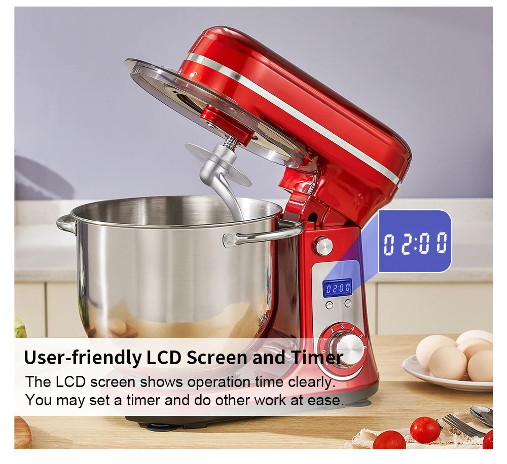Biolomix Stand Mixer 6 Speed 1200W Quiet for Home Cooks