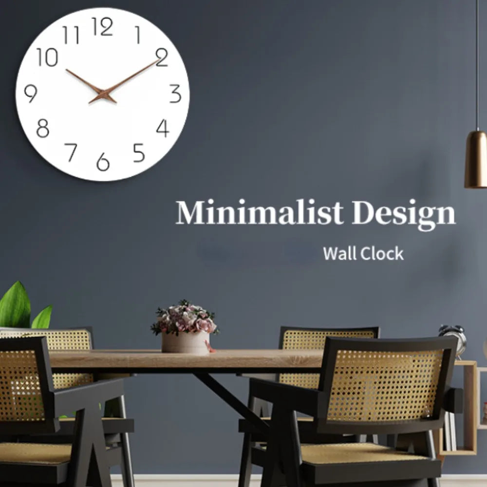 Choice Silent Wood Wall Clock Minimalist Battery Operated