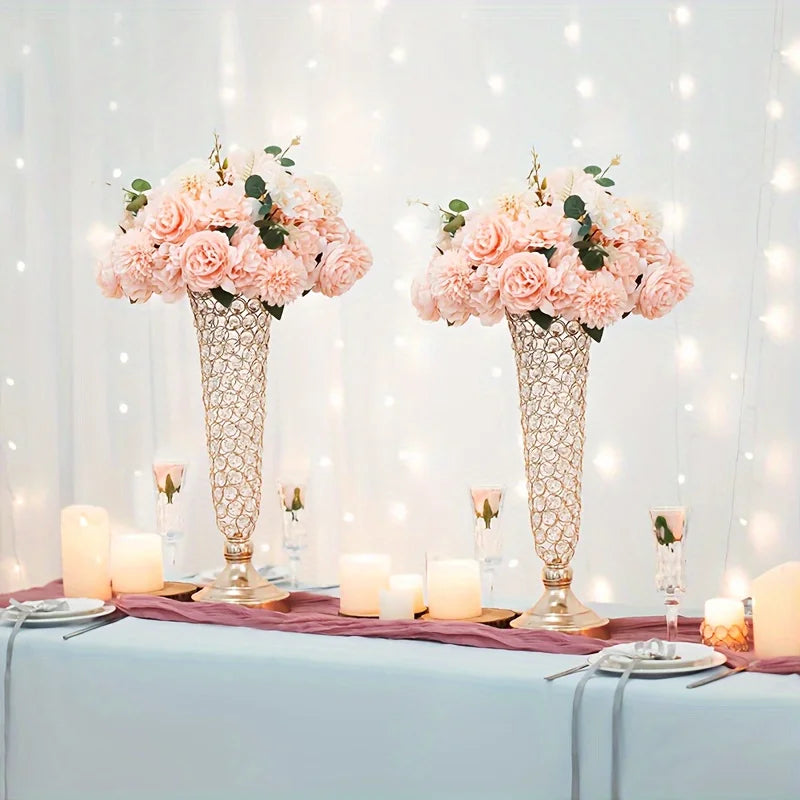 Function Crystal Vases Centerpiece Decor For Dining Tables