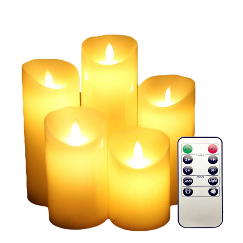 Flameless LED Candle With Remote Control By Color For Bar