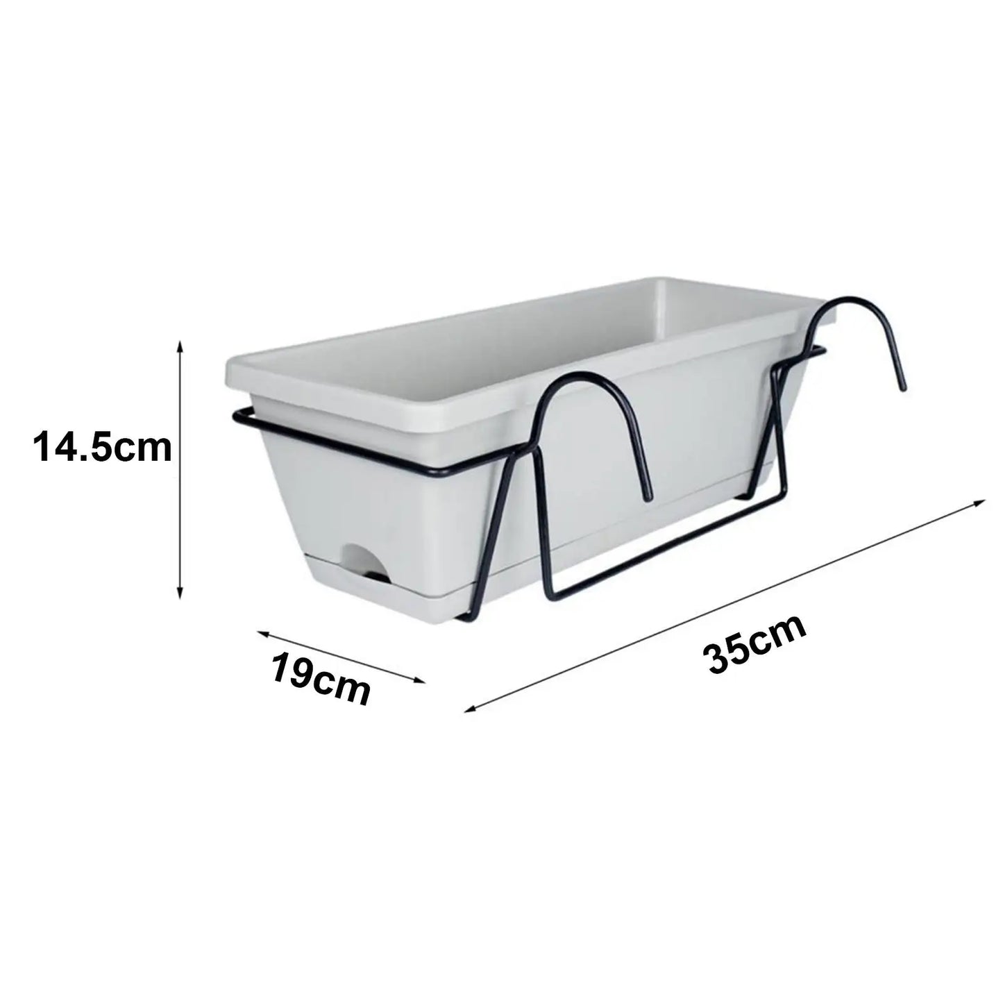Homyl Hanging Planter For Balcony Railing Garden Window Box