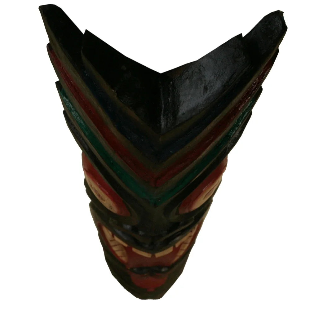 XMSJH 40 Inch Tiki Mask Statue Backyard Weatherproof Decor
