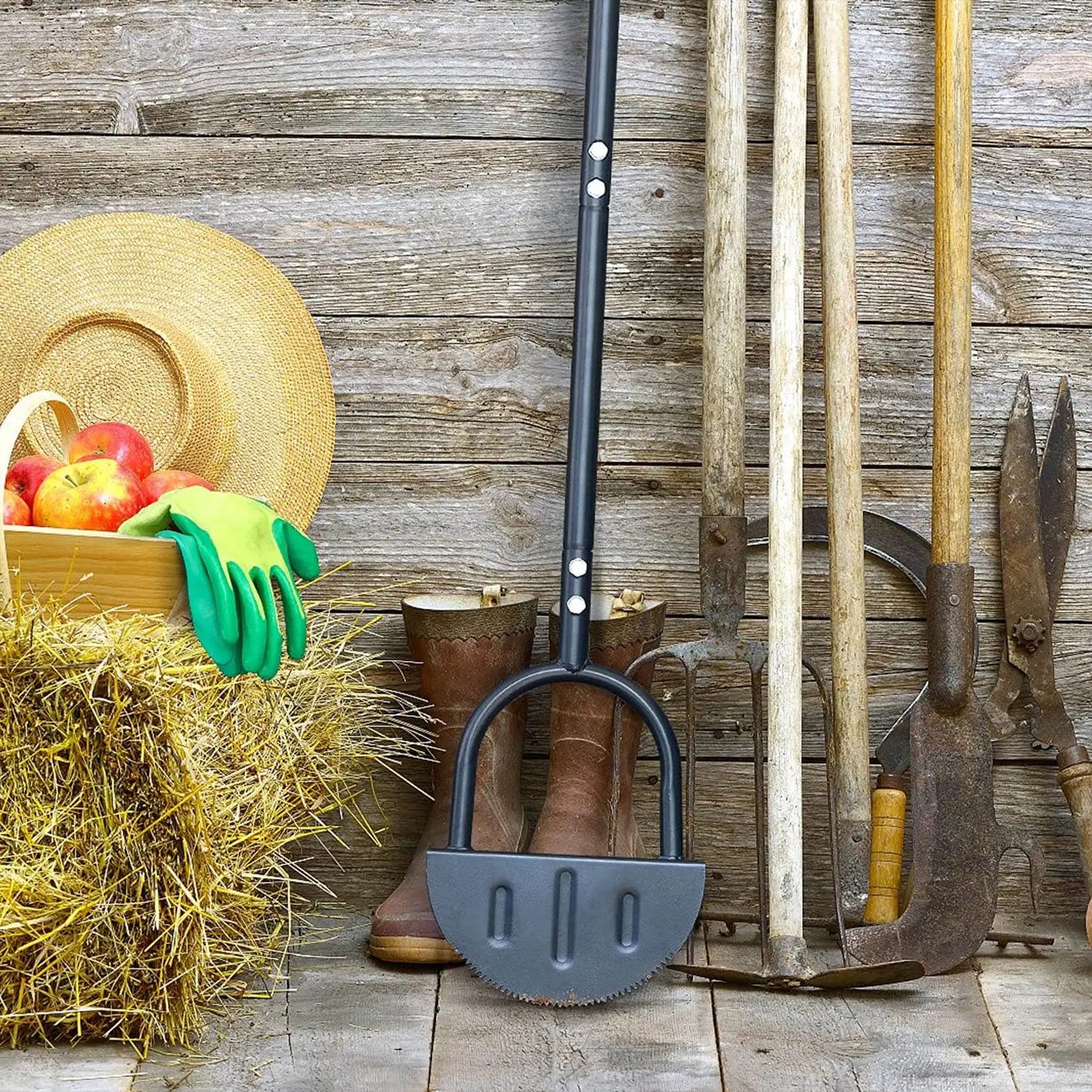 Half Moon Lawn Edger High Hardness Simple Cleansing Carbon Steel Manual Trimming Shovel for Garden Manual Half Moon Edger