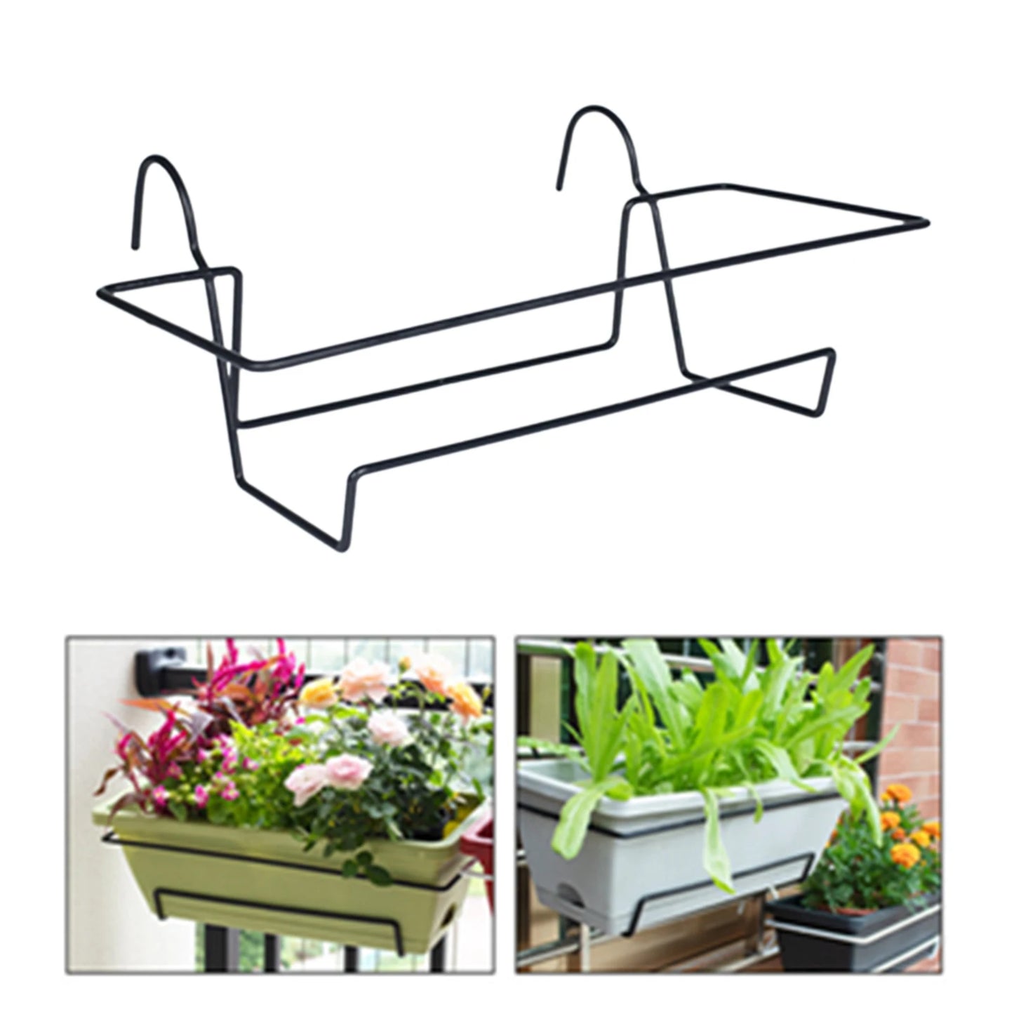 Homyl Hanging Planter For Balcony Railing Garden Window Box