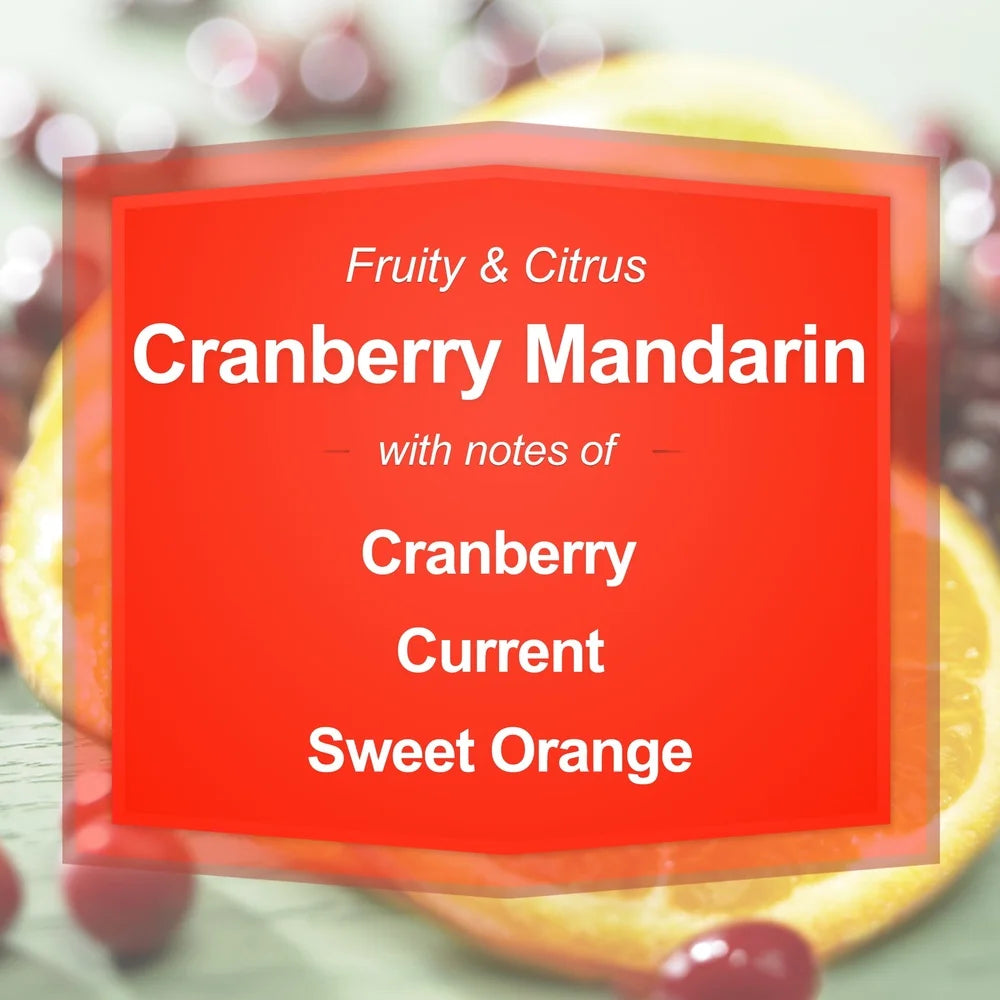 XMSJ Cranberry Mandarin Scented Glass Jar Candle Gift