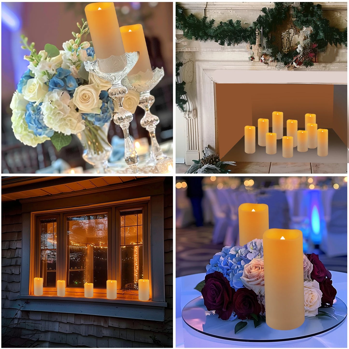 Hign-concerned Flameless LED Candles 12Pcs Remote Wedding