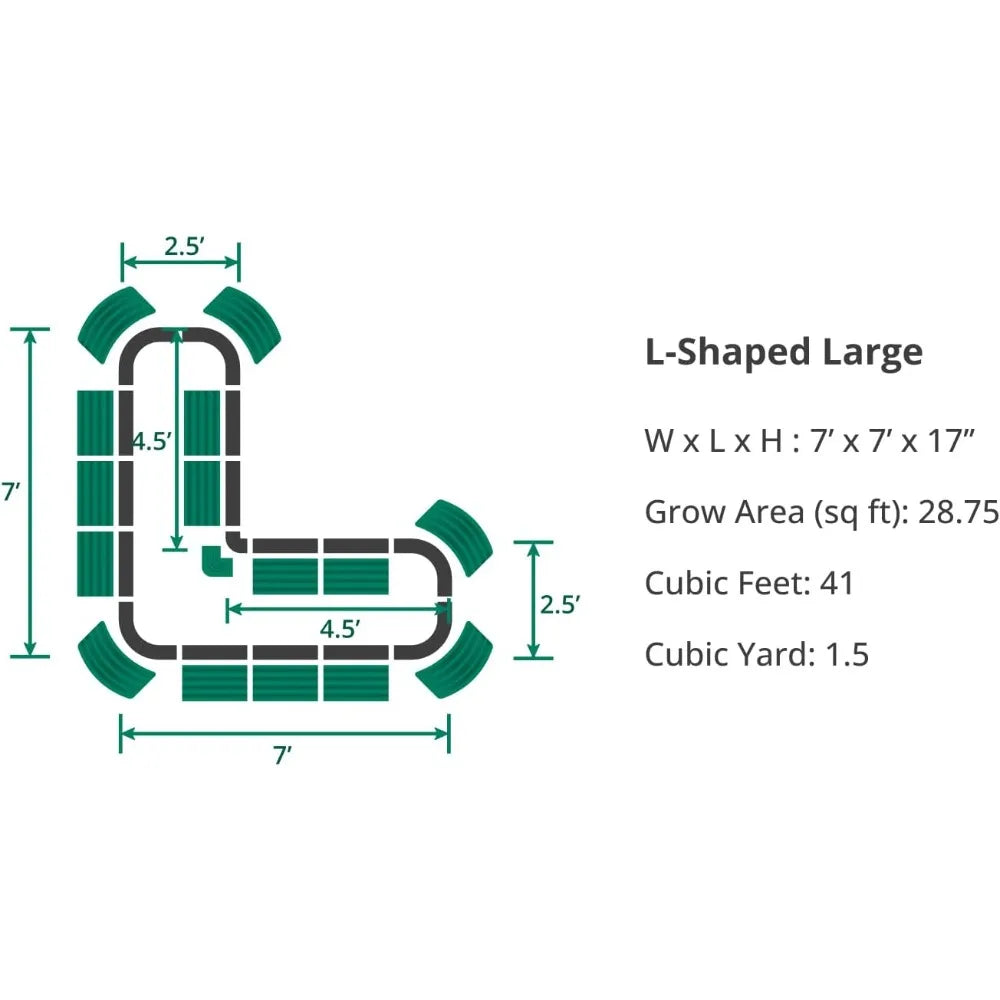 DAFIFY Vego Garden L Shaped Raised Bed Planter Vegetables
