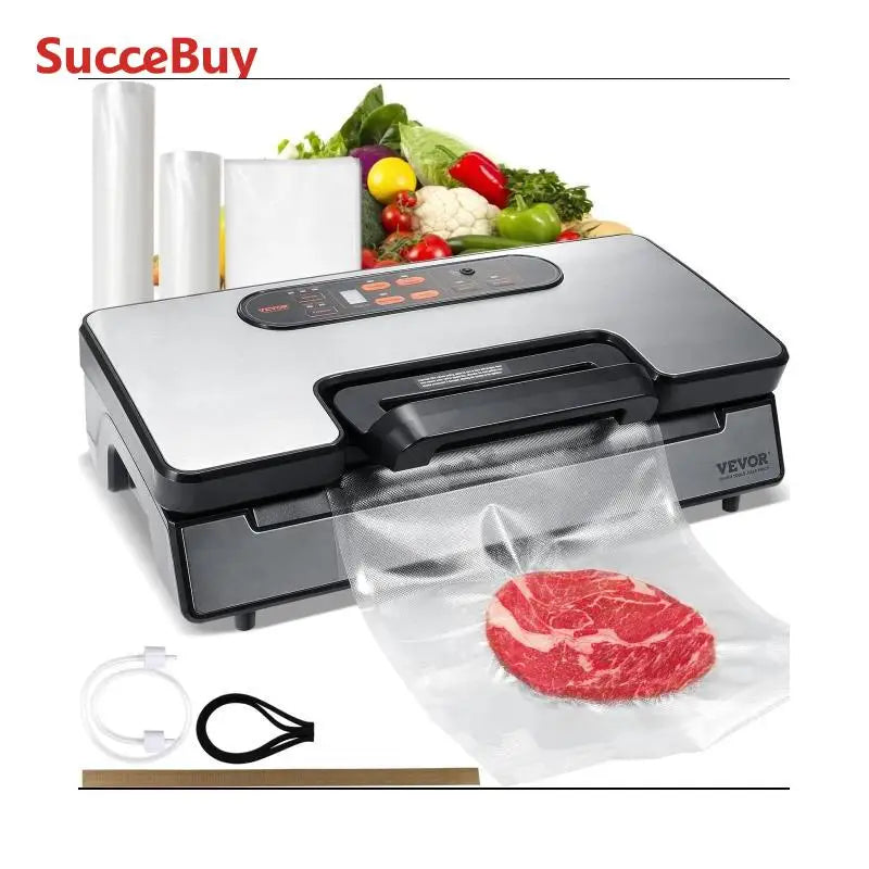 SucceBuy Vacuum Sealer 130W 90KPa Free Bags for Kitchen
