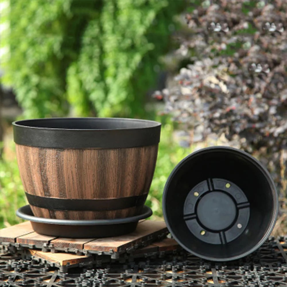 Choice Whiskey Barrel Planter Large Capacity Garden