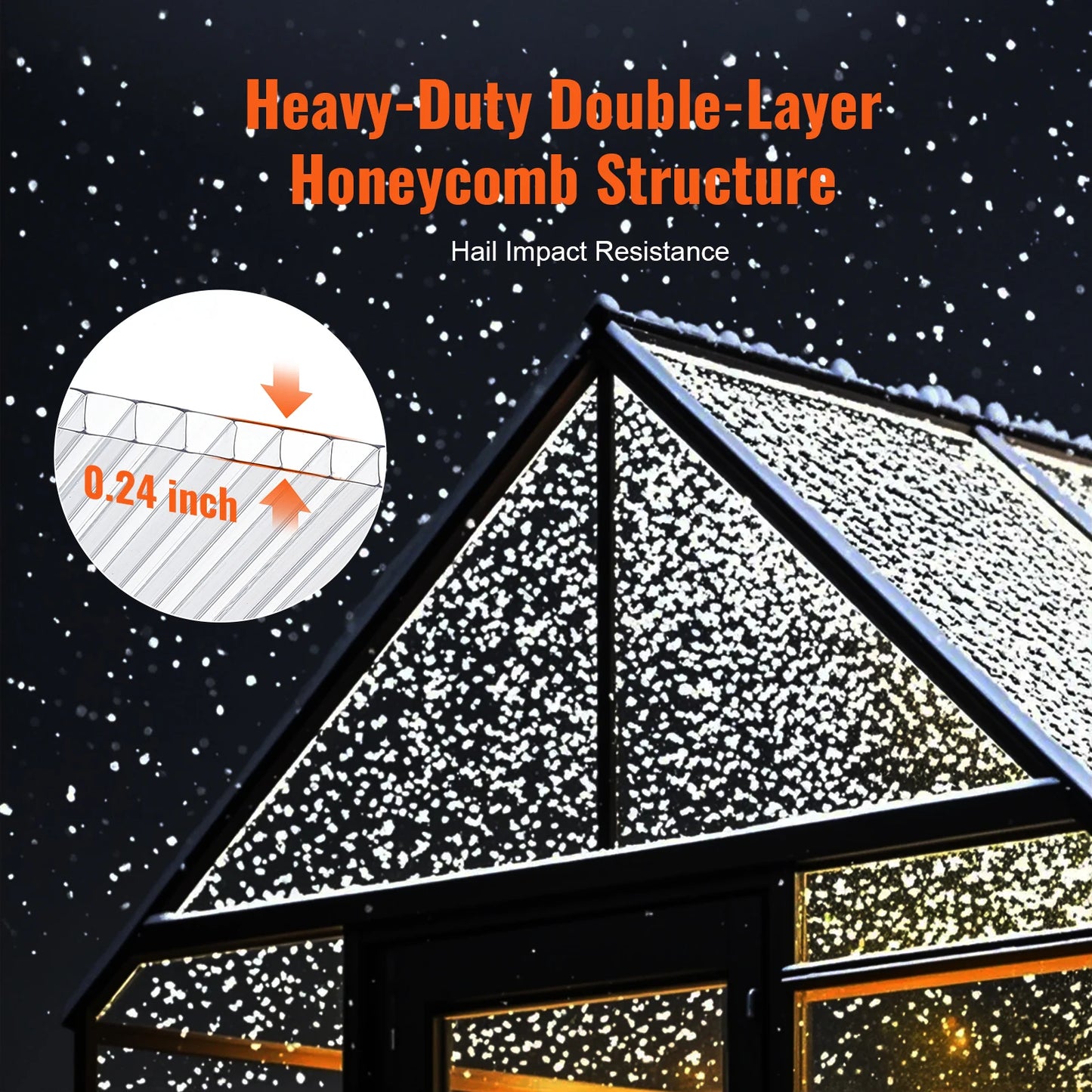 SucceBuy Polycarbonate Panels For Greenhouse Waterproof UV