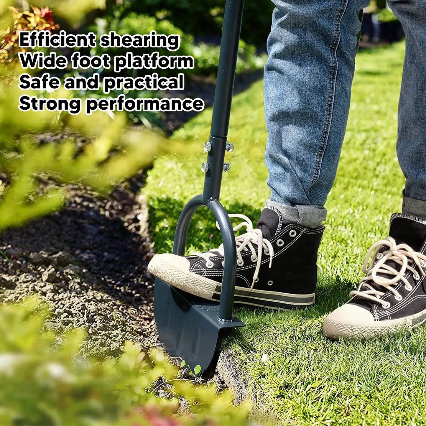 Half Moon Lawn Edger High Hardness Simple Cleansing Carbon Steel Manual Trimming Shovel for Garden Manual Half Moon Edger