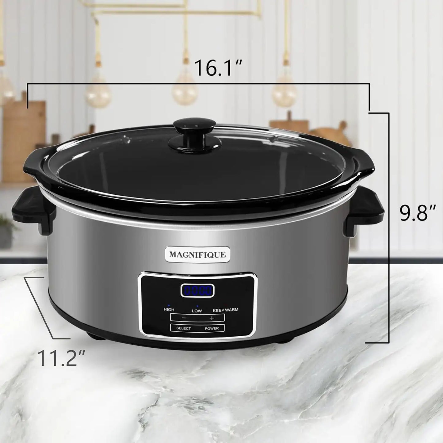 Iosn 7 Quart Programmable Slow Cooker Keep Warm For Family
