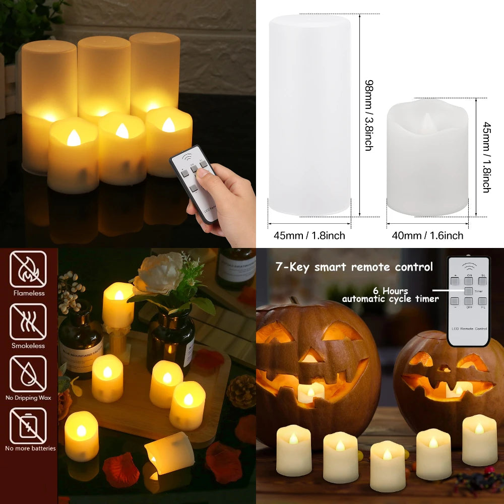Choice Flameless LED Tea Lights With Timer Pack For Home