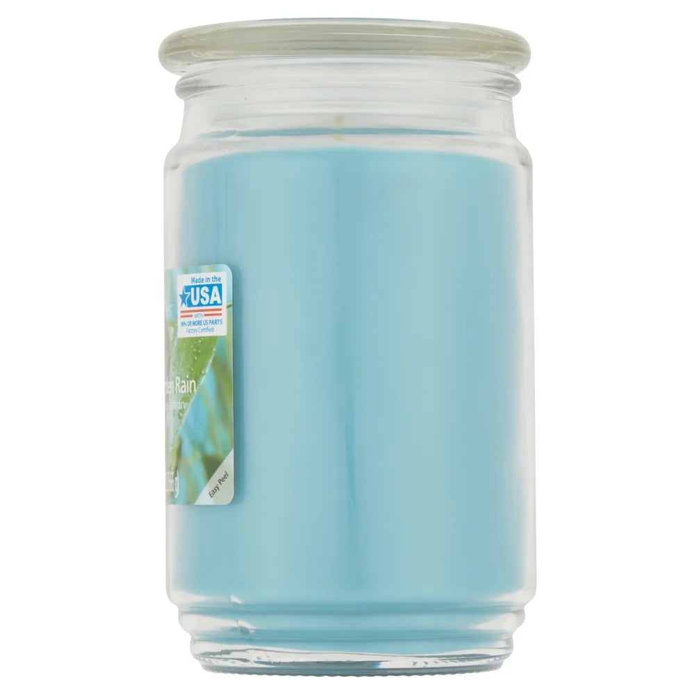 XMSJ Garden Rain Scented Candle Glass Jar Home Decor