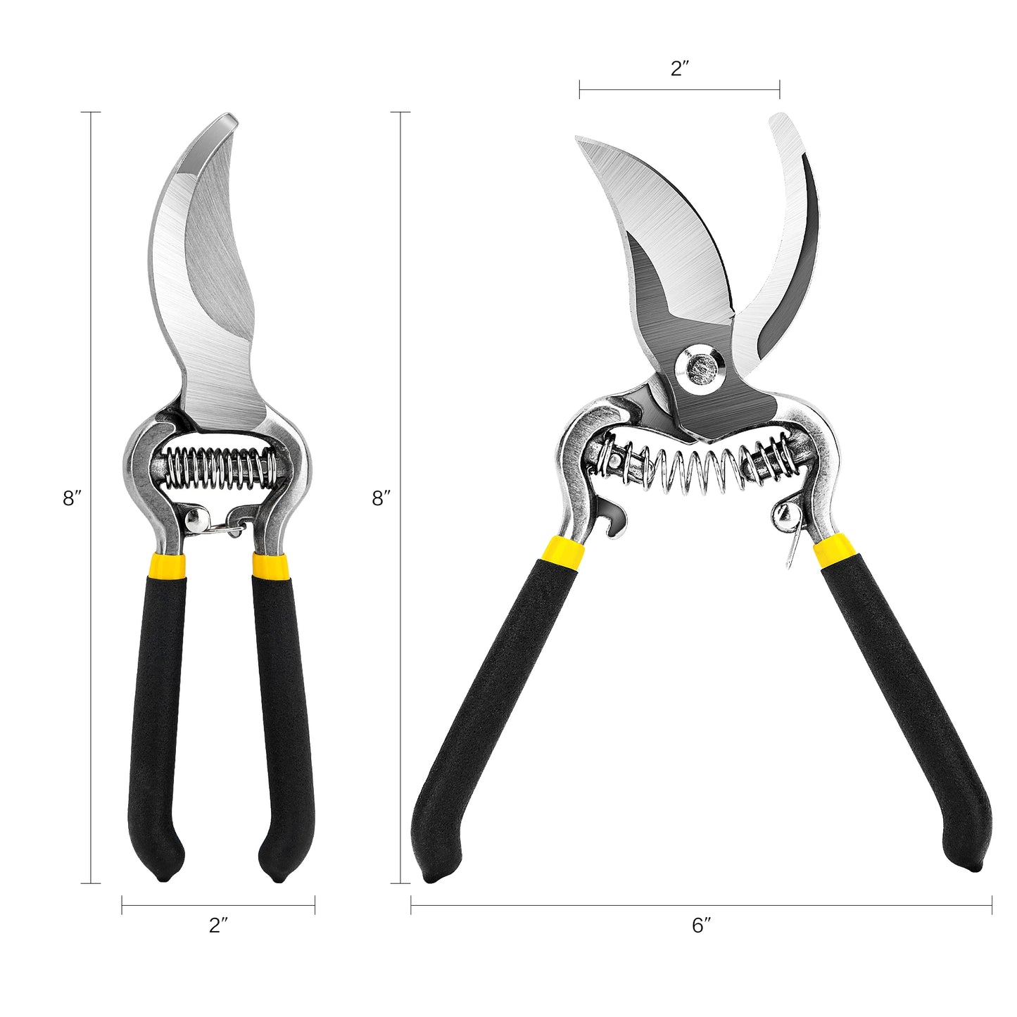 Deli 8In Heavy Duty Pruning Shears Gardeners Metal Handle