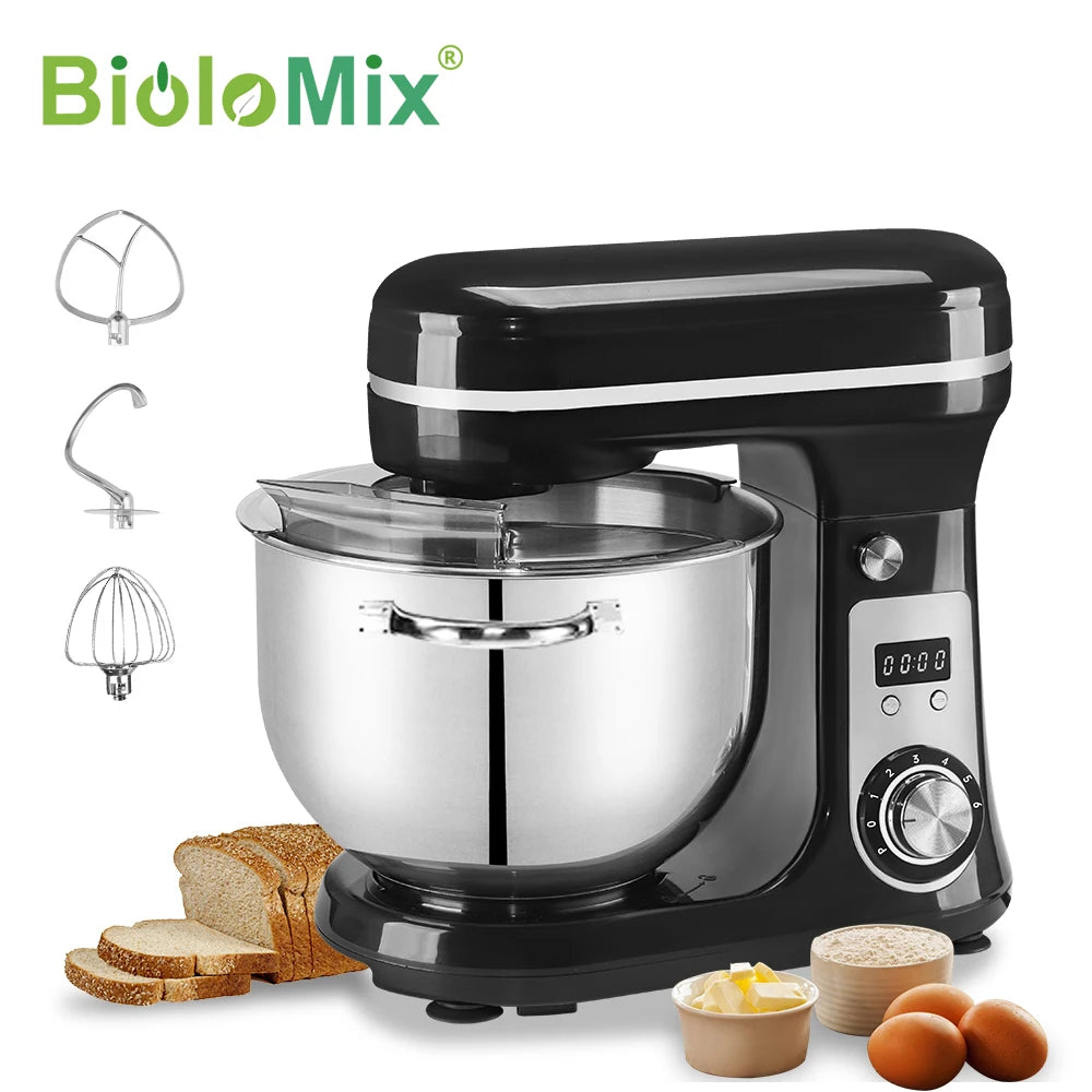 Biolomix Stand Mixer 6 Speed 1200W Quiet for Home Cooks