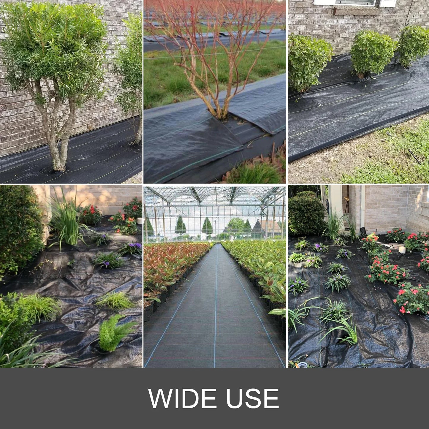 SucceBuy Heavy Duty Landscape Fabric For Greenhouse 6x300