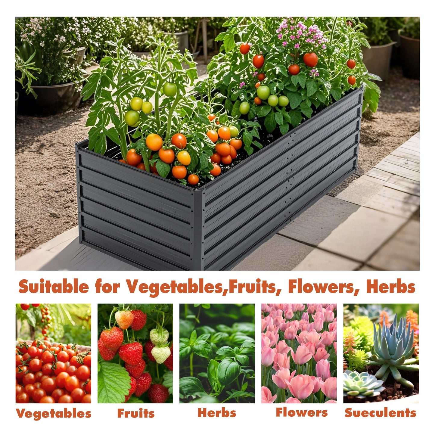 Hign Concerned Galvanized Metal Raised Bed For Gardeners