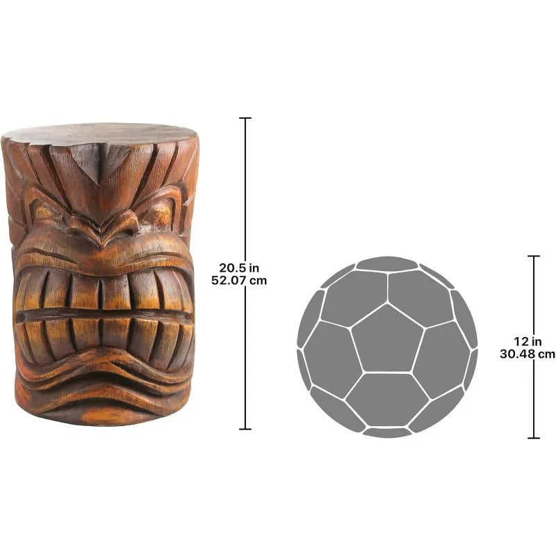 Toscano Grand Tiki Kanaloa Teeth Side Table Outdoor Statue