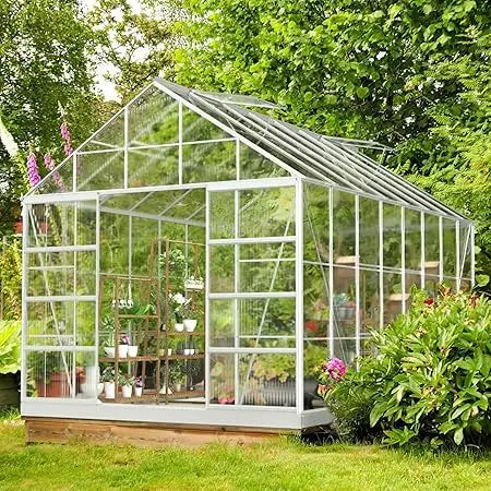 Cover Aluminum Polycarbonate Greenhouse With Roof Vent
