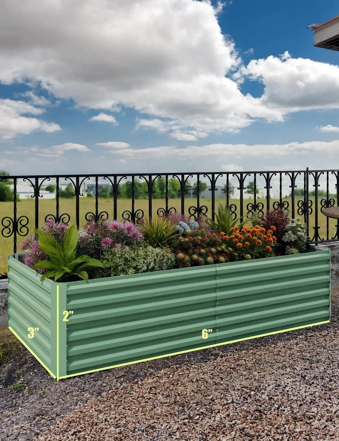 Twister Galvanized Raised Garden Bed Deep 24in For Veggies