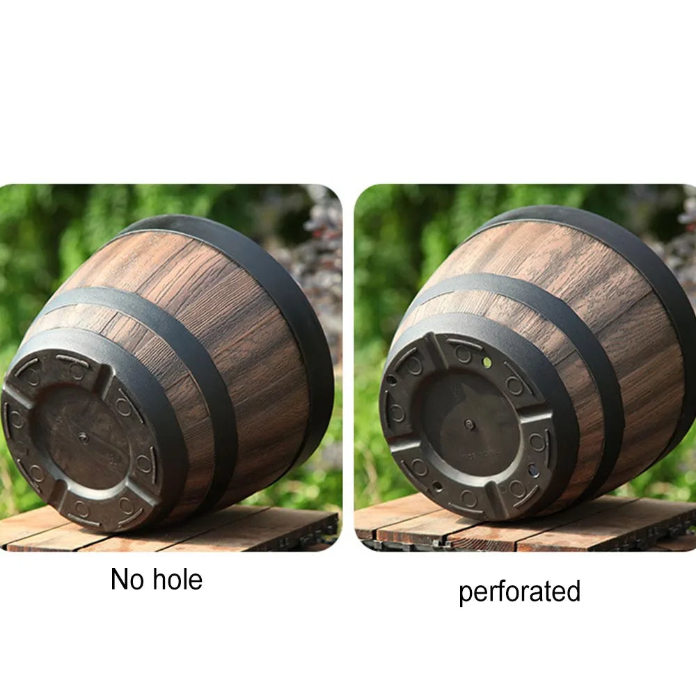 Choice Whiskey Barrel Planter Large Capacity Garden