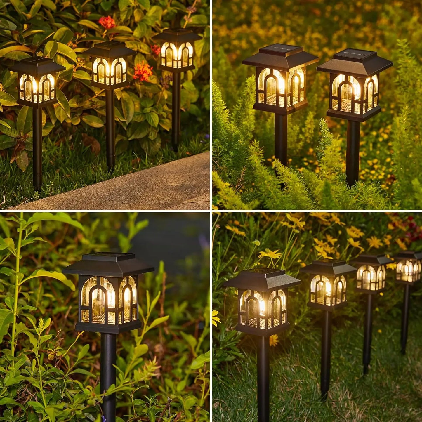 Solar Pathway Lights Outdoor Auto On Off for Yard Patio