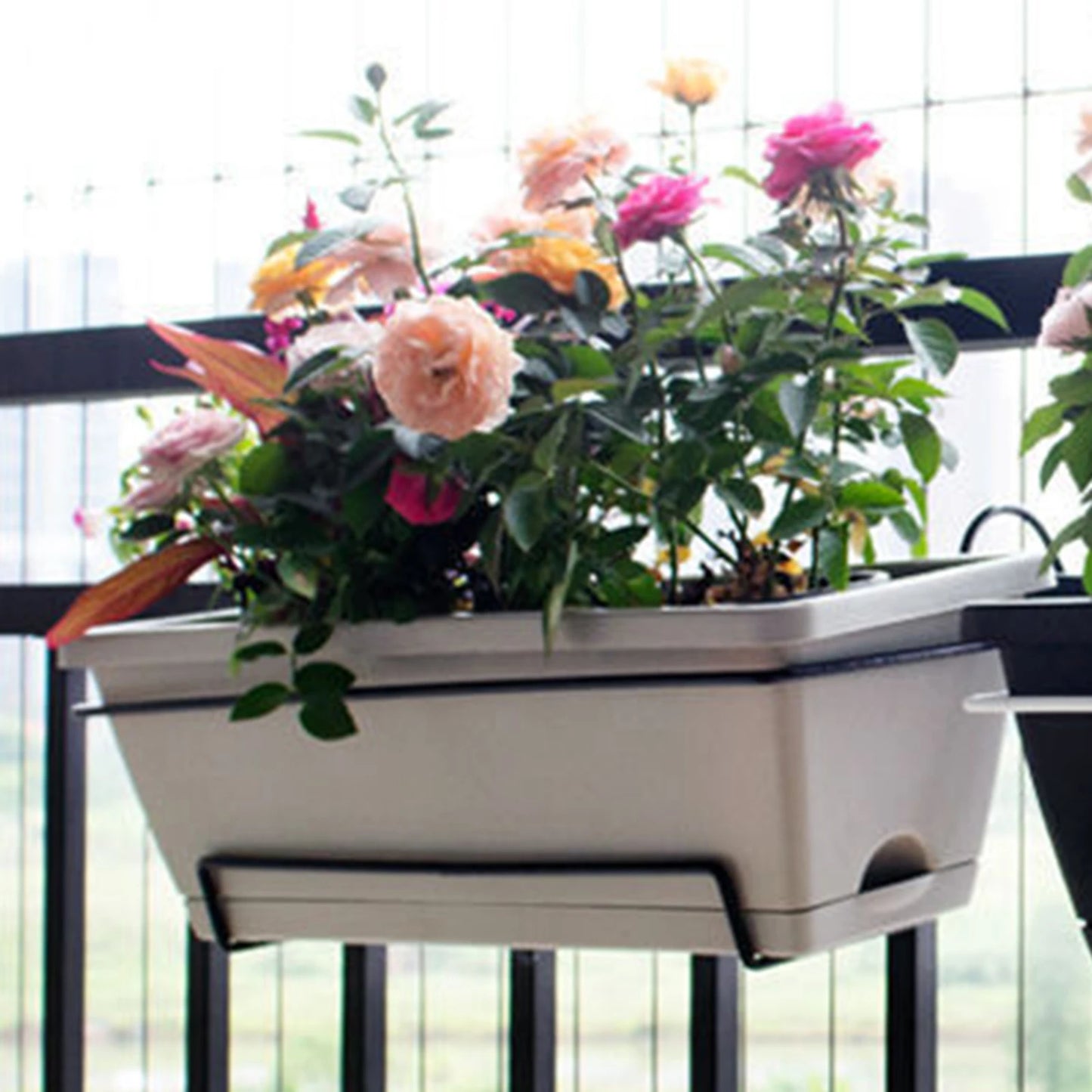 Homyl Hanging Planter For Balcony Railing Garden Window Box