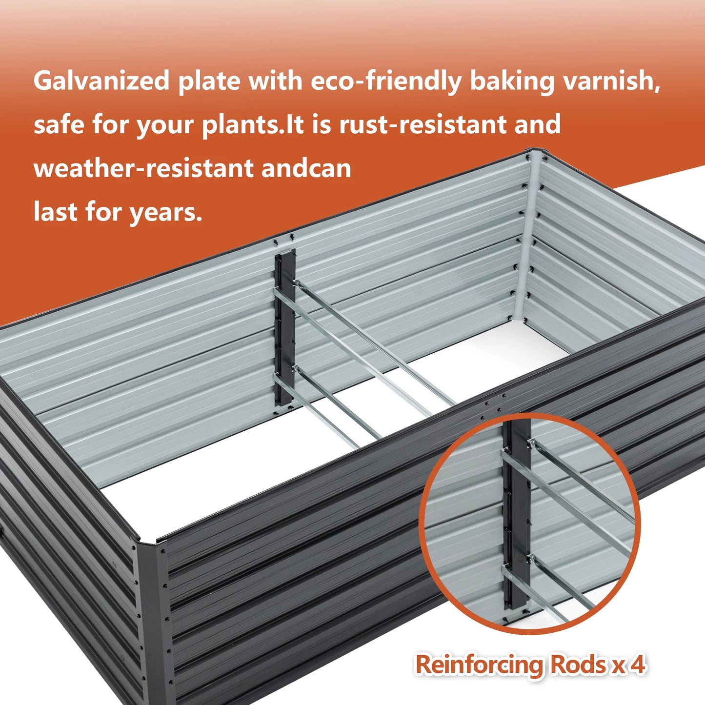 Hign Concerned Galvanized Metal Raised Bed For Gardeners