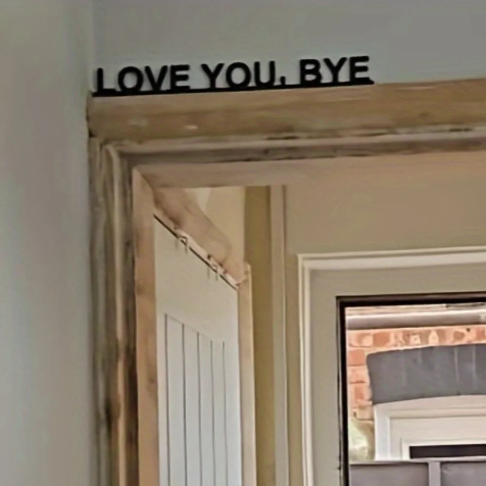 HELLOYOUNG Love You Bye Wall Art Romantic Message Decor