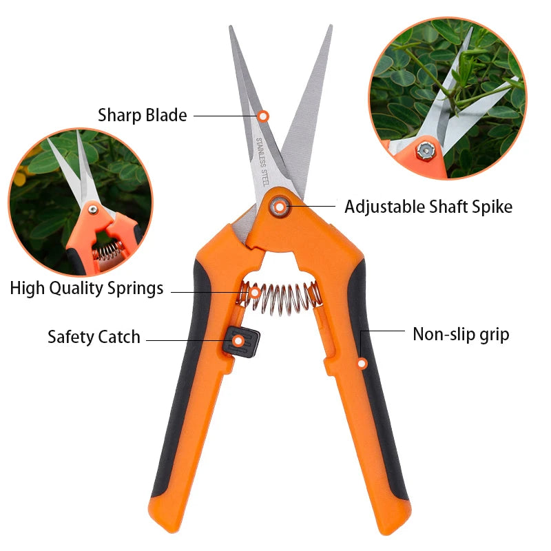 Choice Garden Pruners Set 3pc Stainless Scissors Gardeners