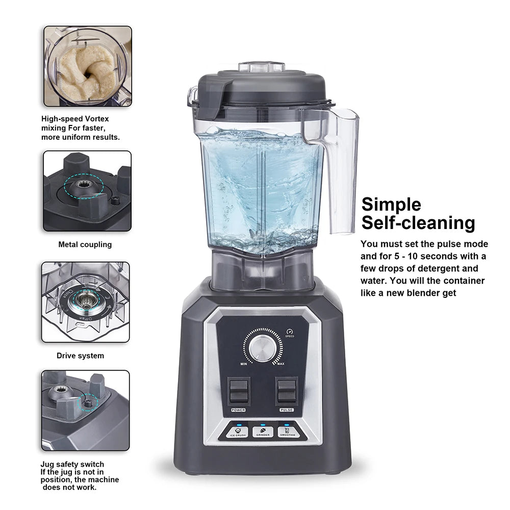 Biolomix Smoothie Blender Auto Program BPA Free 2L Home