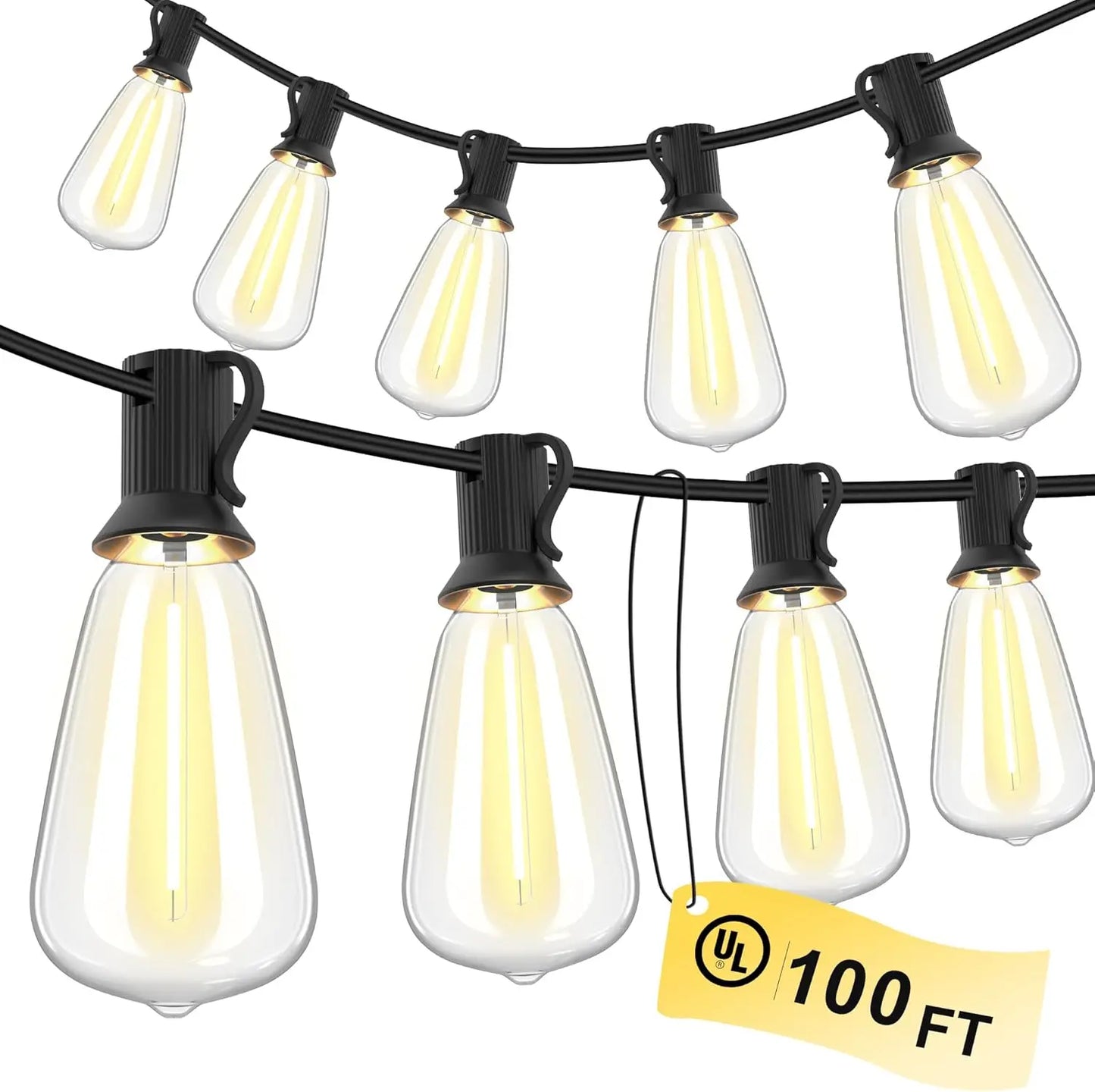 MIMIRG LED Outdoor String Lights Waterproof Dimmable Patio