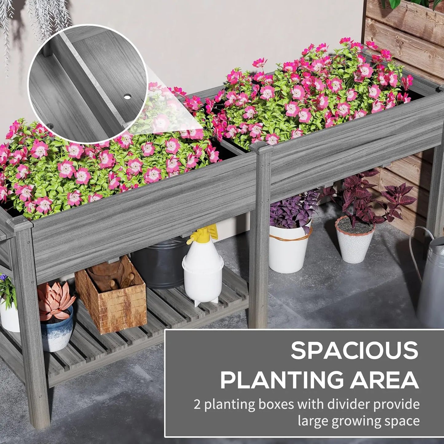 Finishing Raised Garden Bed Planter For Gardeners Side Table