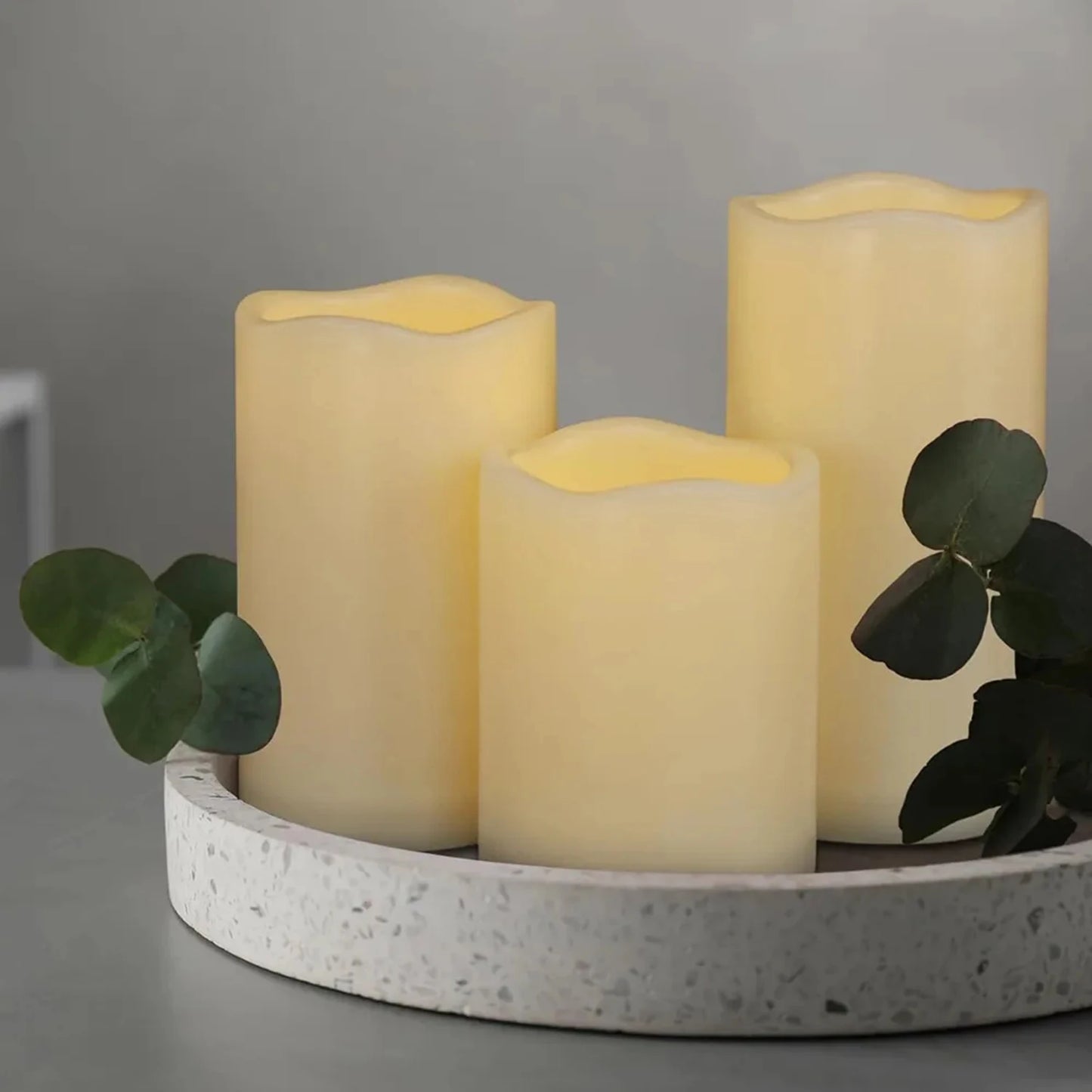 3Pc LED Flameless Candles With Remote For Christmas Party