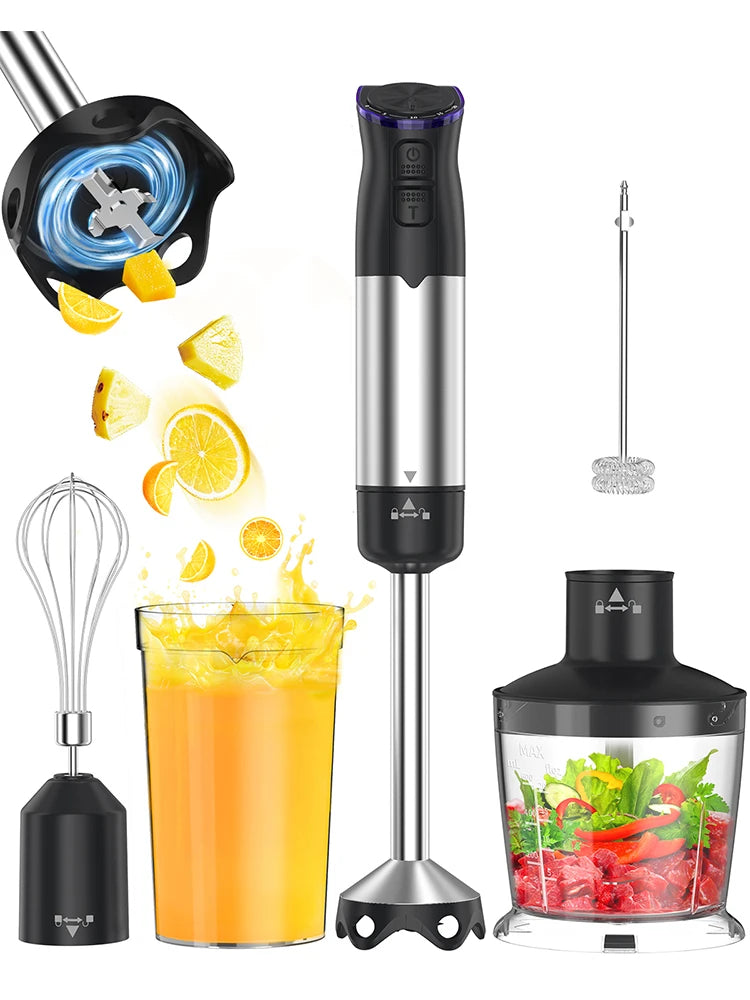 ZHIYU 1000W Immersion Hand Blender 5 In 1 For Busy Chefs