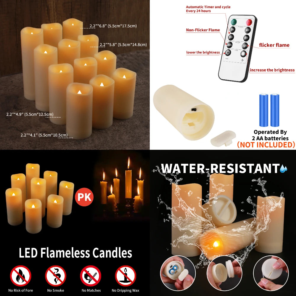 Choice Flameless LED Tea Lights With Timer Pack For Home