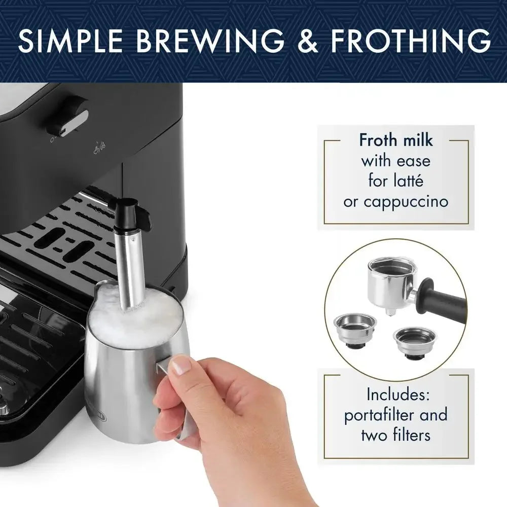XMSJ Manual Espresso Maker 15 Bar Pump For Home Frother