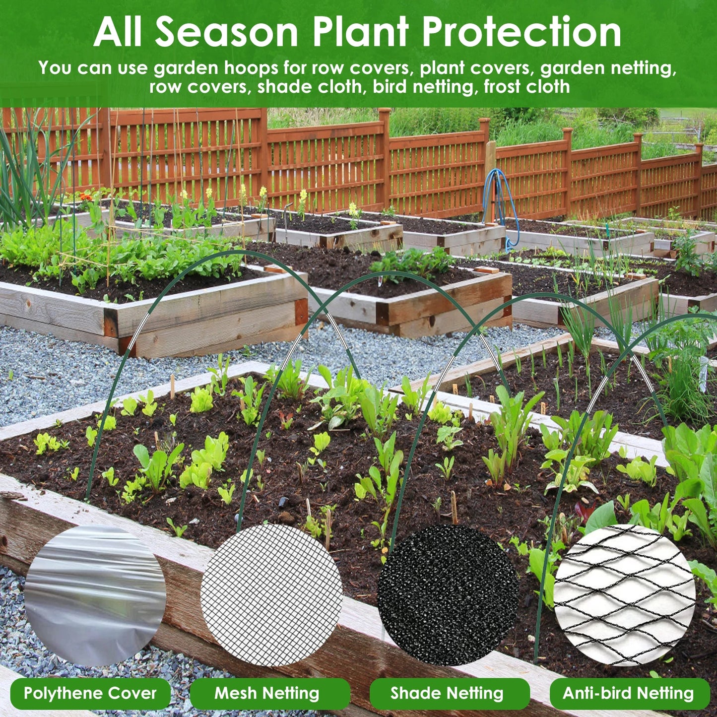 Choice Gardeners Greenhouse Hoops Kit 17 Inch Fiberglass