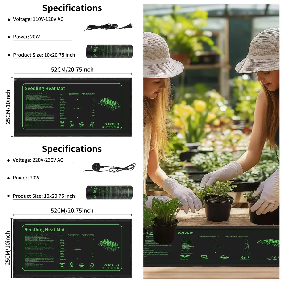 Choice Seedling Heat Mat Gardeners Waterproof Germination