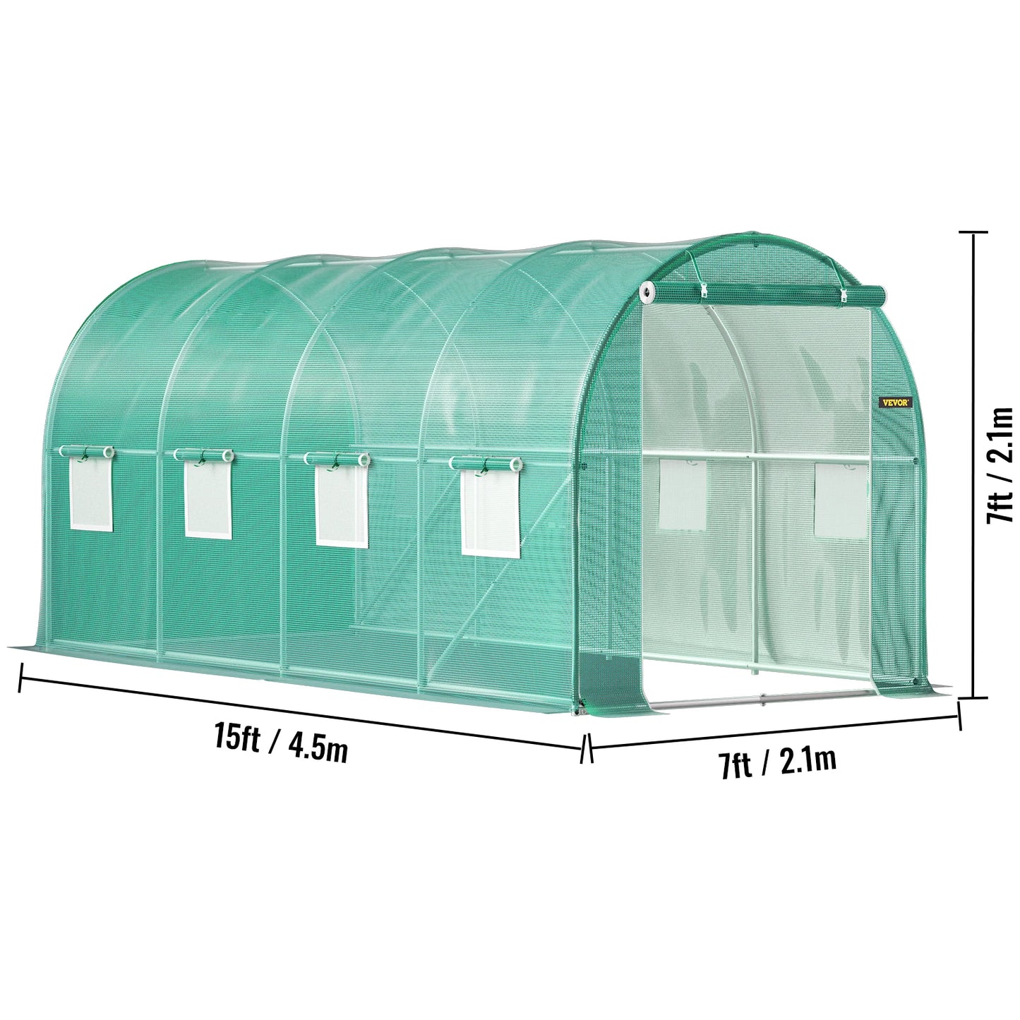 VEVOR Walk-In Tunnel Greenhouse Gardeners Galvanized Frame